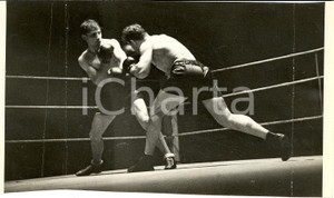 Fotografia d'epoca originale 1942 MILANO BOXE Pugile Nemesio LAZZARI vs Gerolamo GIUSTO *Foto DANNEGGIATA 1