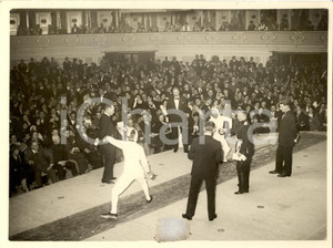Fotografia d'epoca originale 1934 ROMA Finale gara scherma ufficiali MVSN AUGUSTEO 1