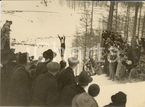 Fotografia d'epoca originale 1924 CHAMONIX Olimpiadi sci * Un salto di LUIGI FAURE 1