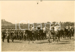 Fotografia d'epoca originale 1929 ROMA Festa dello Statuto Vittorio Emanuele III rivista truppe *Fotografia 1