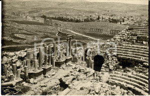 Fotografia d epoca originale 1935 ca JERASH GIORDANIA Antico teatro romano e rovine della cittÃ  Fotografia 1
