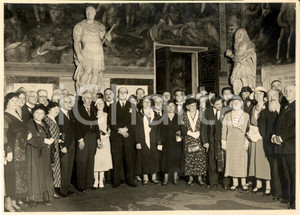 Fotografia d epoca originale 1932 ROMA Giacomo BONCOMPAGNI LUDOVISI con congressisti DANTE ALIGHIERI Foto 1