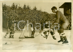 Fotografia d epoca originale 1941 ZURICH CH Hockey su ghiaccio SVIZZERA batte ITALIA 7 a 2 Fotografia 1