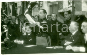 Fotografia d epoca originale 1932 MILANO Achille STARACE manifestazione serica all UniversitÃ  FOTOGRAFIA 1
