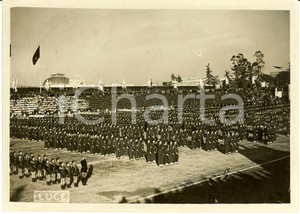 Fotografia d epoca originale 1939 ROMA Foro MUSSOLINI Balilla e avanguardisti al saggio ginnico della GIL 1