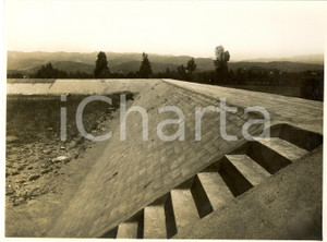 Fotografia d epoca originale 1935 ca LA SPEZIA Sistemazione del fiume MAGRA rivestimento curva Fotografia 1