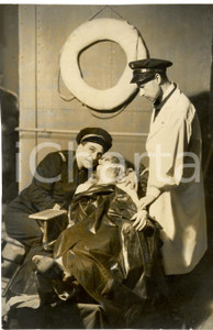 Fotografia d epoca originale 1938 MILANO TEATRO FILODRAMMATICI Un dramma sul mare  Finale primo atto Foto 1