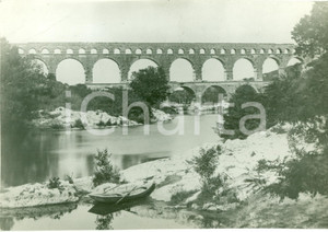 Fotografia d epoca originale 1933 NIMES F Veduta dell acquedotto romano VERA FOTOGRAFIA 1