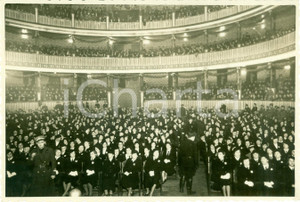 Fotografia d epoca originale 1938 GENOVA Gerarchi GIL LIGURIA al Teatro Genovese per rapporto Achille STARACE 1