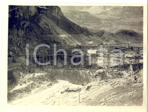 Fotografia d epoca originale 1930 VAL FORMAZZA VB SocietÃ  EDISON Lavori alla diga del TOGGIA Foto 1