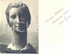 Fotografia d epoca originale 1937 SAVONA IV Mostra Sindacale  Mario RAIMONDI Giovane mamma Foto scultura 1
