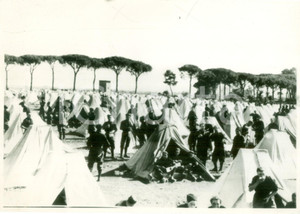 Fotografia d epoca originale 1937 ROMA ? Campeggio annuale della MVSN MILIZIA NAZIONALE Telefoto 1