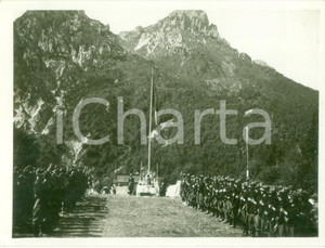 Fotografia d epoca originale 1933 MVSN Messa al campo per la Milizia Universitaria Fotografia cm 12 x 9 1