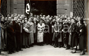 Fotografia d epoca originale 1936 MILANO Rino PARENTI con attori della Compagnia dell Operetta di BERLINO 1