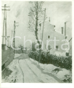 Fotografia d epoca originale 1933 MOSTRE D ARTE Silvio POLLONI Paese Fotografia coeva del quadro 1