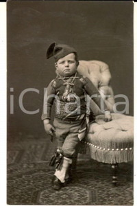 Fotografia d epoca originale 1896 FIRENZE Ritratto di Riccardo BACCHELLI bambino Foto ALINARI RARA 5x9 cm 1