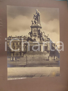 Fotografia d epoca originale 1940 ca TORINO Piazza Carlo Emanuele II  Monumento a CAVOUR Foto Guido COMETTO 1