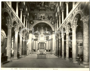 Fotografia d epoca originale 1930 ca ROMA Chiesa S. AGNESE FUORI LE MURA Fotografia ANDERSON 19 x 25 cm 1