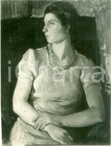 Fotografia d epoca originale 1935 NAPOLI MOSTRE D ARTE Giovanni BRANCACCIO Mezza figura Foto coeva del quadro 1