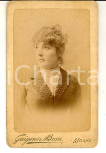 Fotografia d epoca originale 1880 ca MILANO Ritratto di Maddalena AJROLDI Foto CALZOLARI CDV 1