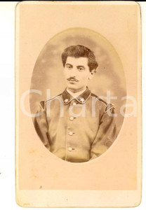 Fotografia d epoca originale 1870 ca ROMA Ritratto di ufficiale di fanteria Fotografia Tito TARTAGLINI CDV 1