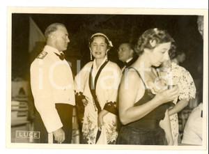 Fotografia d epoca originale 1937 VENEZIA LIDO Ricevimento Hotel EXCELSIOR in onore della Marina Foto LUCE 1