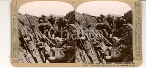 Fotografia d epoca originale 1918 WW1 THE GREAT WAR Stretcherbearers remove a wonded officer Stereoscopic 5 1