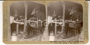 Fotografia d epoca originale 1918 WW1 THE GREAT WAR Staff officer before an offensive Stereoscopic nÂ° 15 1