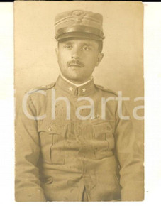 Fotografia d epoca originale 1916 WW1 PASSO BUOLE Ten. Alberto RUFFO 113Â° Fanteria Foto 5x8 con dedica 1