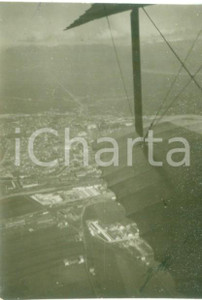 Fotografia d epoca originale 1935 ca BRESCIA La città ripresa dall ala di un biplano Foto aerea cm 5 x 7 1