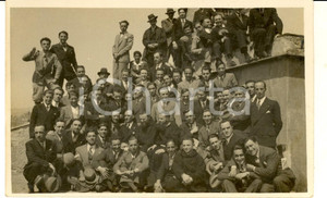 Fotografia d epoca originale 1933 SAN GIORGIO SCARAMPI Gruppo di giovani con frati cappuccini Foto cartolina 1
