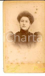 Fotografia d epoca originale 1890 ca PARIS Ritratto di donna in abito scuro Fotografia GRAFFE CDV 1