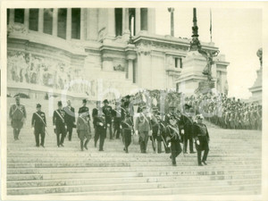 Fotografia d epoca originale 1932 ROMA Benito MUSSOLINI Emilio DE BONO celebrano Anniversario Vittoria FOTO 1