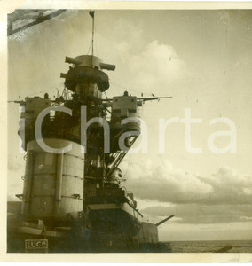 Fotografia d epoca originale 1941 WWII GUERRA NAVALE ITALIANA Incrociatore nel MEDITERRANEO Fotografia 1