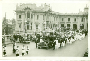 Fotografia d epoca originale 1937 GENOVA Funerali Comandante SOLARI vittima disastro ferroviario CASELLA Foto 1