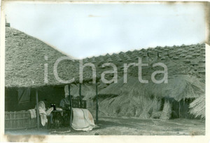 Fotografia d epoca originale 1937 JUBDO ETIOPIA AOI Capanne degli indigeni minatori FOTOGRAFIA 1