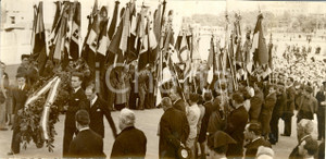 Fotografia d epoca originale 1936 GENOVA Federazione Universitaria Cattolica al Monumento Caduti Foto DOPPIA 1