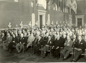 Fotografia d epoca originale 1931 ROMA Campidoglio Primo Consiglio dei dottori in Economia Fotografia 1