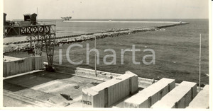 Fotografia d epoca originale 1933 BENGASI Libia Lavori per la costruzione del nuovo porto Fotografia 1