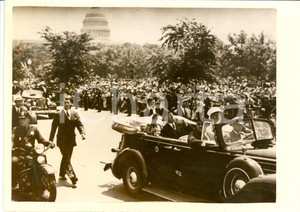 Fotografia d epoca originale 1939 WASHINGTON USA Franklin Delano ROOSEVELT King George VI in the crowd Photo 1