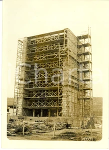 Fotografia d epoca originale 1939 NAPOLI Mostra d OLTREMARE  Torre Littoria in costruzione Fotografia 1