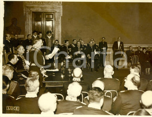 Fotografia d epoca originale 1939 ROMA Accademia d Italia Luigi FEDERZONI inaugura XI Anno Fotografia 1
