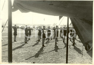 Fotografia d epoca originale 1935 FIRENZE Campo Marte Tendopoli Avanguardista Prove campionati ginnici Foto 1