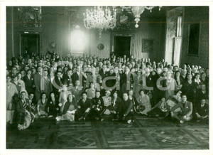 Fotografia d epoca originale 1935 TORINO Cittadini francesi ALLIANCE ITALIA FRANCIA ricevuti a Palazzo MADAMA 1