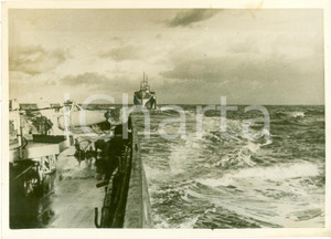 Fotografia d epoca originale 1940 GUERRA NAVALE WWI UnitÃ  italiane scortano convoglio mercantile Fotografia 1