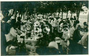 Fotografia d epoca originale 1926 GENALE SOMALIA Colazione offerta da Cesare Maria DE VECCHI DI VAL CISMON 1