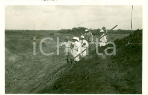 Fotografia d epoca originale 1926 GENALE SOMALIA Lavori costruzione nuovo canale Fotografia 1