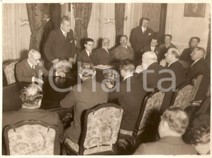 Fotografia d epoca originale 1935 GENOVA Delegati marsigliesi CAMERA COMMERCIO visitano Unione Industriali 1