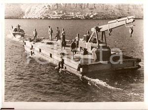 Fotografia d epoca originale 1941 WW2 North Africa Campaign fast raid pontoon PHOTO 1