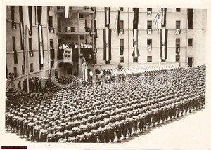 Fotografia d epoca originale 1938 Roma Caserma Mussolini Parata per Generale Lutze 1